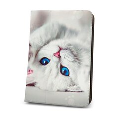 Kotelo 7-8" tabletille Cute Kitty hinta ja tiedot | GreenGO Tabletit ja e-kirjojen lukulaitteet | hobbyhall.fi