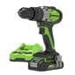 Pora Greenworks, 24V GD24DD35 3704007 hinta ja tiedot | Akkuporakoneet ja ruuvinvääntimet | hobbyhall.fi