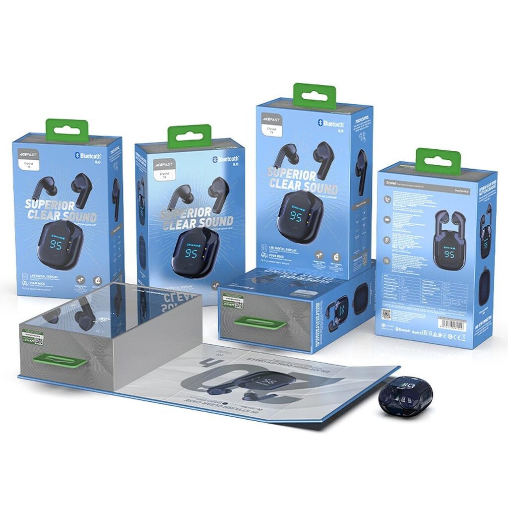 Acefast In-Ear TWS Bluetooth Blue hinta ja tiedot | Kuulokkeet | hobbyhall.fi