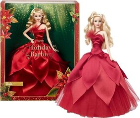 Keräilynukke Barbie Holiday punaisessa mekossa 2022 hinta ja tiedot | Tyttöjen lelut | hobbyhall.fi
