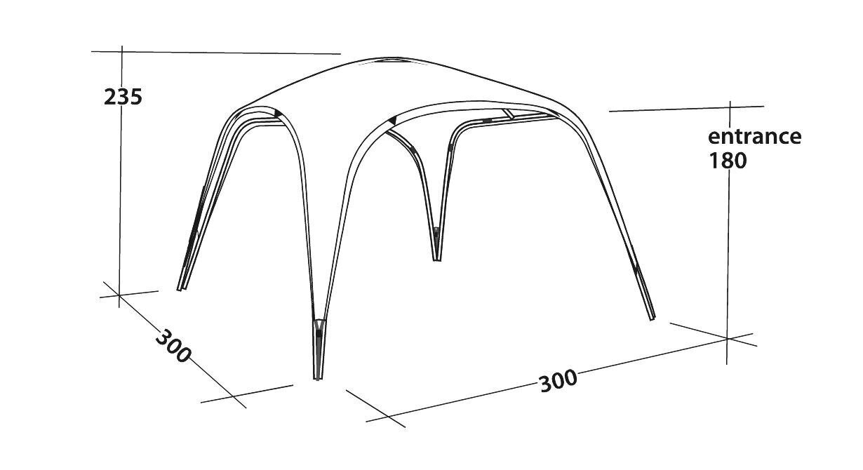 Puutarhapaviljonki Outwell Event Lounge M, harmaa hinta ja tiedot | Teltat | hobbyhall.fi