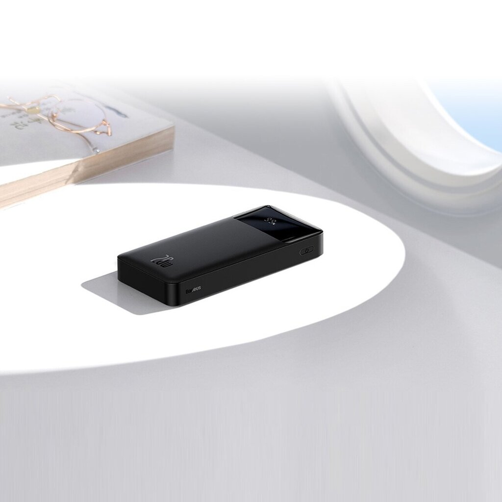Baseus Bipow 20000mAh 20W musta (Overseas Edition) + USB-A - Micro USB 0.25m musta (PPBD050501) hinta ja tiedot | Varavirtalähteet | hobbyhall.fi