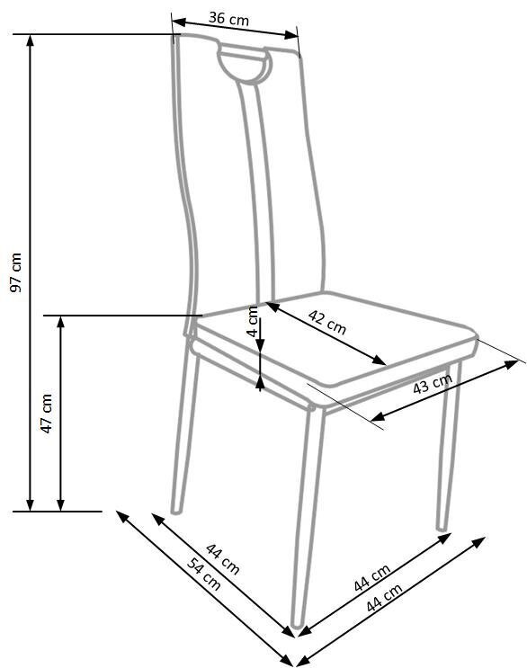 4 tuolin setti Halmar K202, musta hinta ja tiedot | Ruokapöydän tuolit | hobbyhall.fi