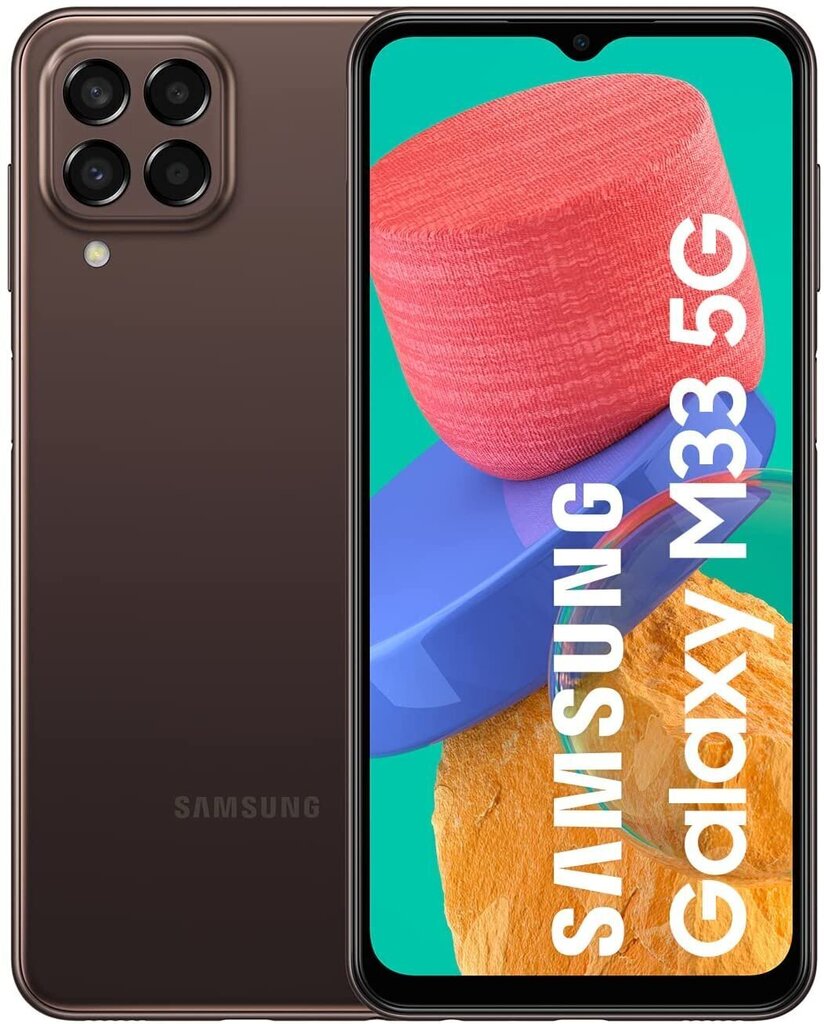 Samsung Galaxy M33 5G 6/128GB Dual SIM Brown SM-M336BZNGEUE hinta ja tiedot | Matkapuhelimet | hobbyhall.fi