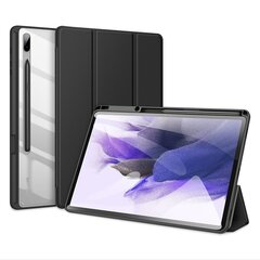 Dux Ducis Toby Armored Flip Smart Case for Samsung Galaxy Tab S7 + (S7 Plus) / Tab S7 FE / Tab S8 + (S8 Plus) with Stylus Holder Black hinta ja tiedot | Tablettien kotelot ja muut tarvikkeet | hobbyhall.fi