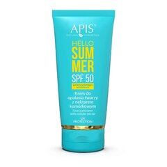 Vedenkestävä kasvovoide, jossa SPF50 Apis Hello Summer Sunscreen Face, 50ml hinta ja tiedot | Aurinkovoiteet | hobbyhall.fi