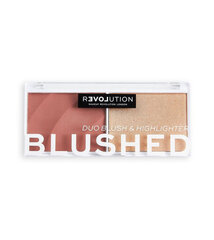 Revolution Relove Color Play Radiant Blush and Highlighter Palette, 5,8g, Kindness hinta ja tiedot | Revolution Meikit | hobbyhall.fi