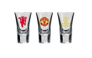 Vodkalasit Manchester United Support United, 50 ml, 3 kpl. hinta ja tiedot | Lasit, mukit ja kannut | hobbyhall.fi