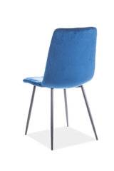 Signal Meble Mila Velvet 4 tuolin setti, sininen hinta ja tiedot | Ruokapöydän tuolit | hobbyhall.fi
