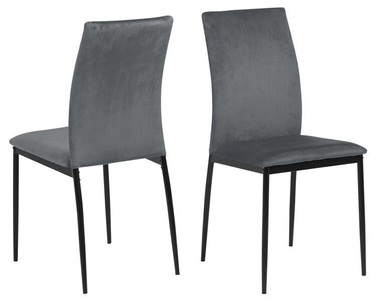 4 tuolin setti Demina, tummanharmaa hinta ja tiedot | Ruokapöydän tuolit | hobbyhall.fi