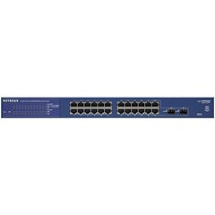 Kytkin NETGEAR GS724T Smart Managed (24x 10/100/1000 Gigabit ja 2 SFP GBIC -paikkaa) Vähittäismyynti hinta ja tiedot | Verkkokytkimet | hobbyhall.fi