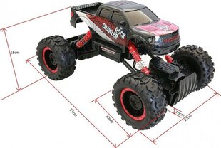 Kauko-ohjattava maastoauto Rock Crawler 4WD 1:14, musta/punainen hinta ja tiedot | HB Lapset | hobbyhall.fi