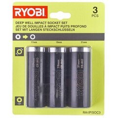 Reikien sarja 1/2'' - 17, 19, 21mm (3 kpl.) 5132004520 RYOBI hinta ja tiedot | Käsityökalut | hobbyhall.fi