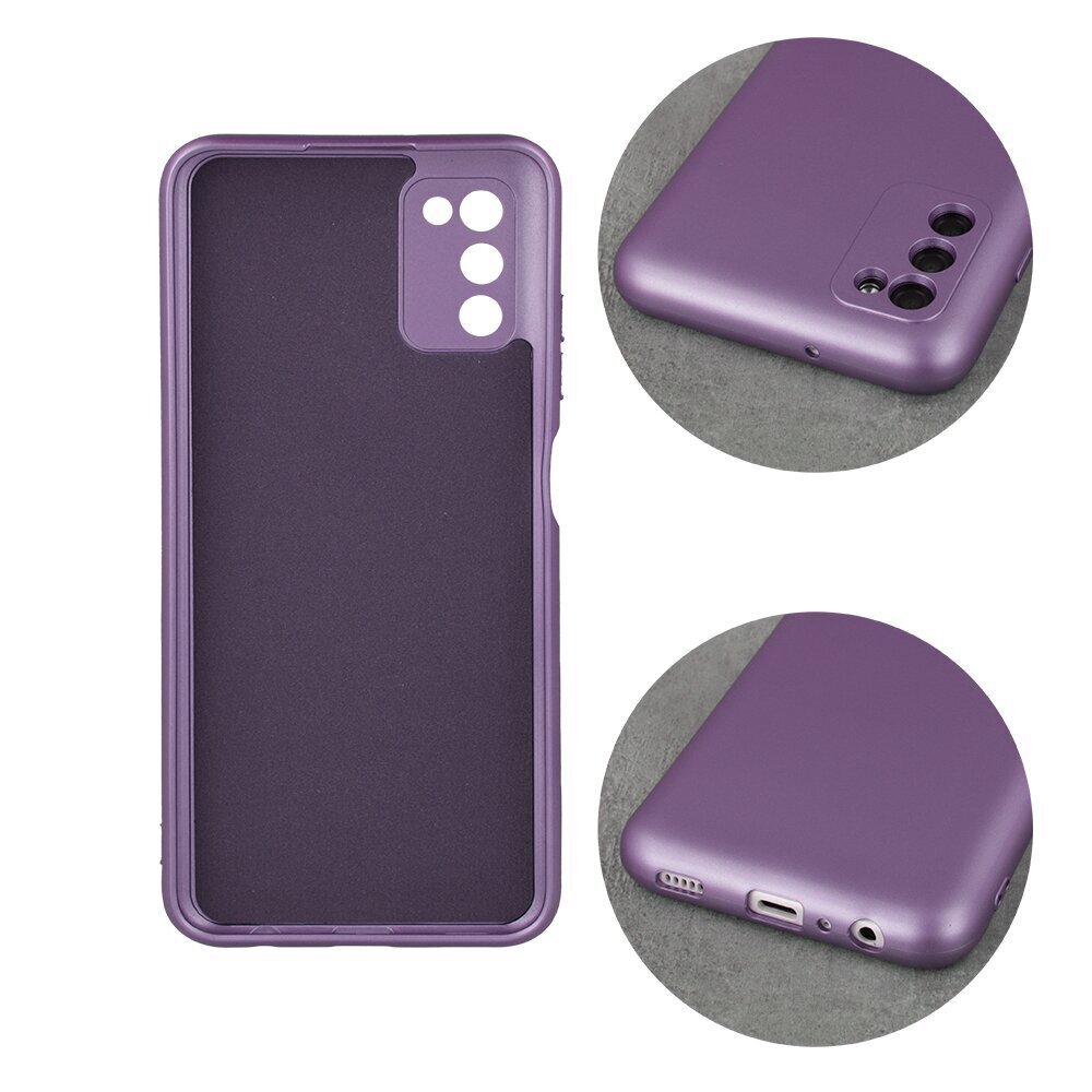 Metallic case for Samsung Galaxy A03S violet hinta ja tiedot | Puhelimen kuoret ja kotelot | hobbyhall.fi