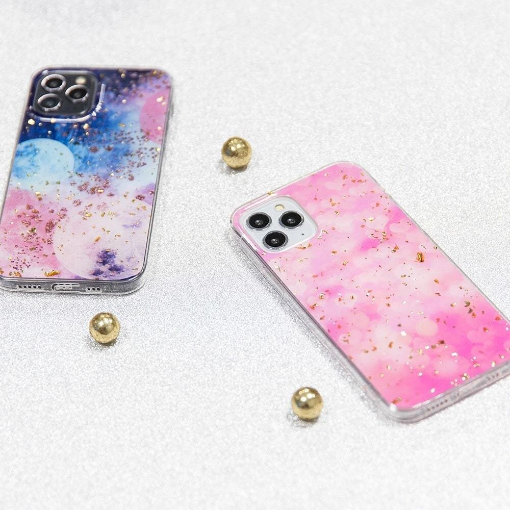 Gold Glam case for Samsung Galaxy S22 pink hinta ja tiedot | Puhelimen kuoret ja kotelot | hobbyhall.fi