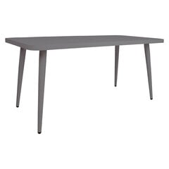 Pöytä WALES 160x80xH75,5cm, tummanharmaa, alumiini hinta ja tiedot | Puutarhapöydät | hobbyhall.fi