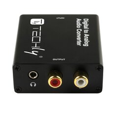 Audiosignaalin muunnin Techly DAC Toslink Coaxial analogiseen RCA L/R i 3,5mm hinta ja tiedot | Techly Tietokoneet ja pelaaminen | hobbyhall.fi