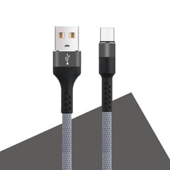 Maxlife MXUC-01 cable USB - microUSB 1,0 m 2A grey nylon hinta ja tiedot | Puhelinkaapelit | hobbyhall.fi