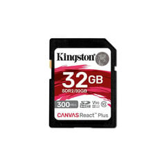 Muistikortti Kingston Canvas React Plus SD 32GB hinta ja tiedot | Puhelimen muistikortit | hobbyhall.fi