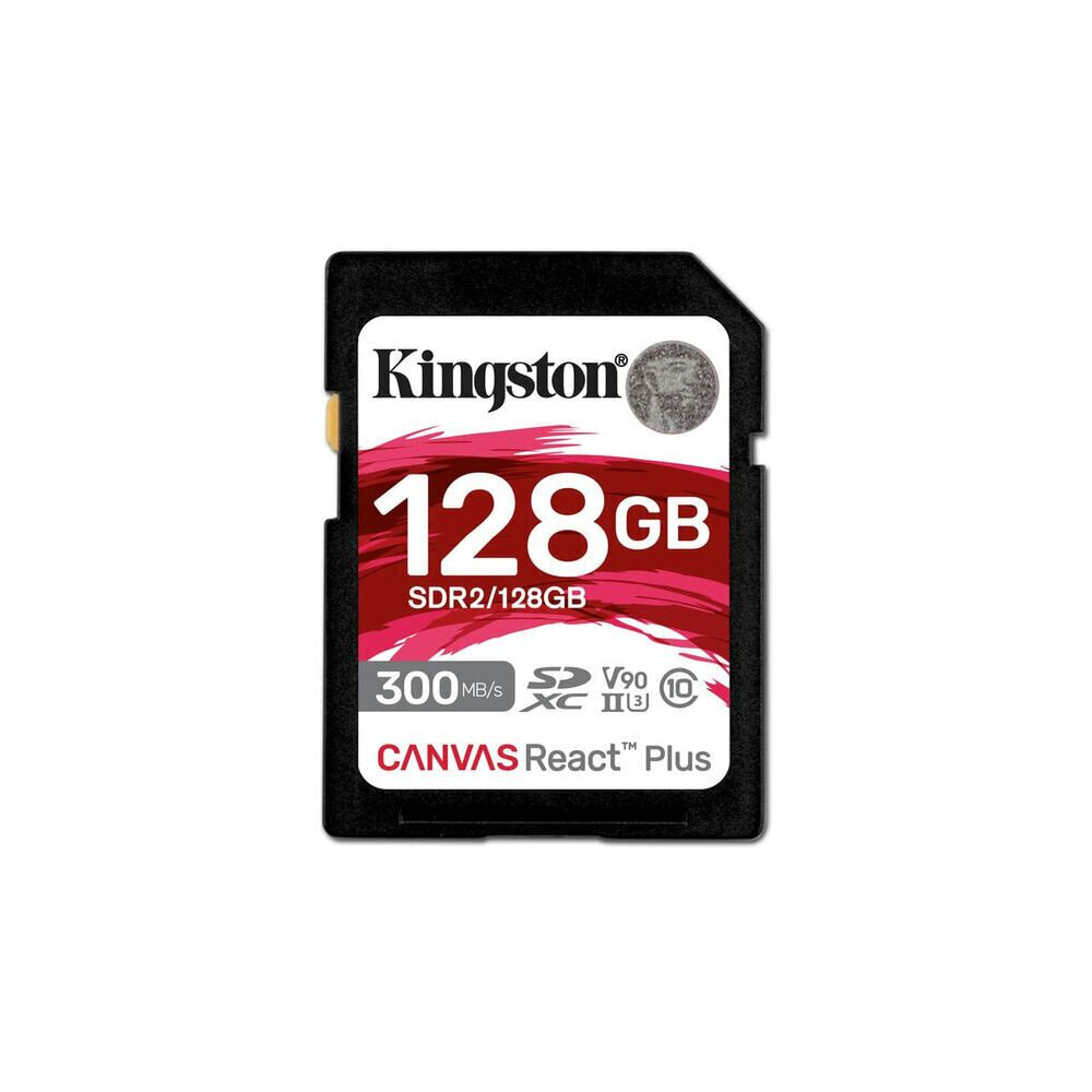 Muistikortti Kingston Canvas React Plus SD 128GB hinta ja tiedot | Puhelimen muistikortit | hobbyhall.fi