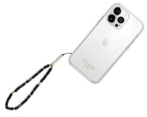 Guess Phone Strap Heishi Beads Black hinta ja tiedot | Puhelintelineet | hobbyhall.fi