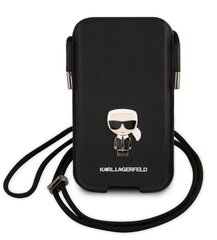 Karl Lagerfeld Saffiano Metal Logo PU Pouch L Black hinta ja tiedot | Karl Lagerfeld Puhelimet, älylaitteet ja kamerat | hobbyhall.fi