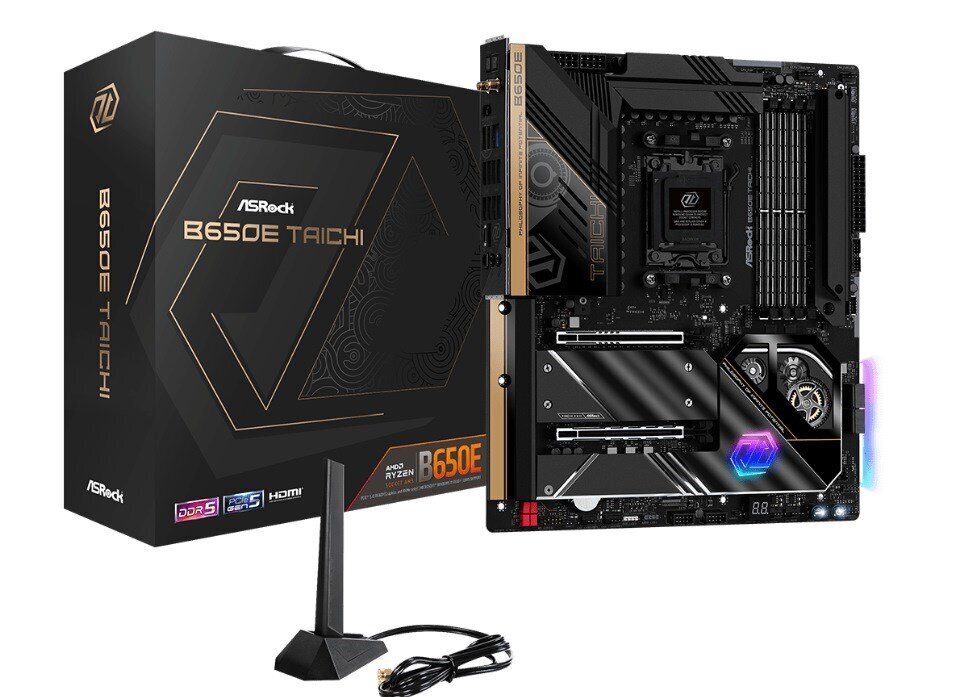 ASRock B650E Taichi, EATX, AM5, DDR5, WiFi hinta ja tiedot | Emolevyt | hobbyhall.fi