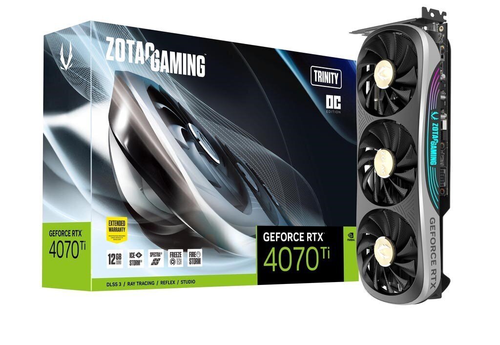 Zotac GAMING GeForce RTX 4070 Trinity OC (ZT-D40710J-10P) hinta ja tiedot | Näytönohjaimet | hobbyhall.fi