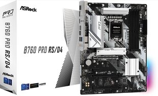 Emolevy ASRock B760 Pro RS/D4, ATX, LGA1700, DDR4 hinta ja tiedot | Emolevyt | hobbyhall.fi