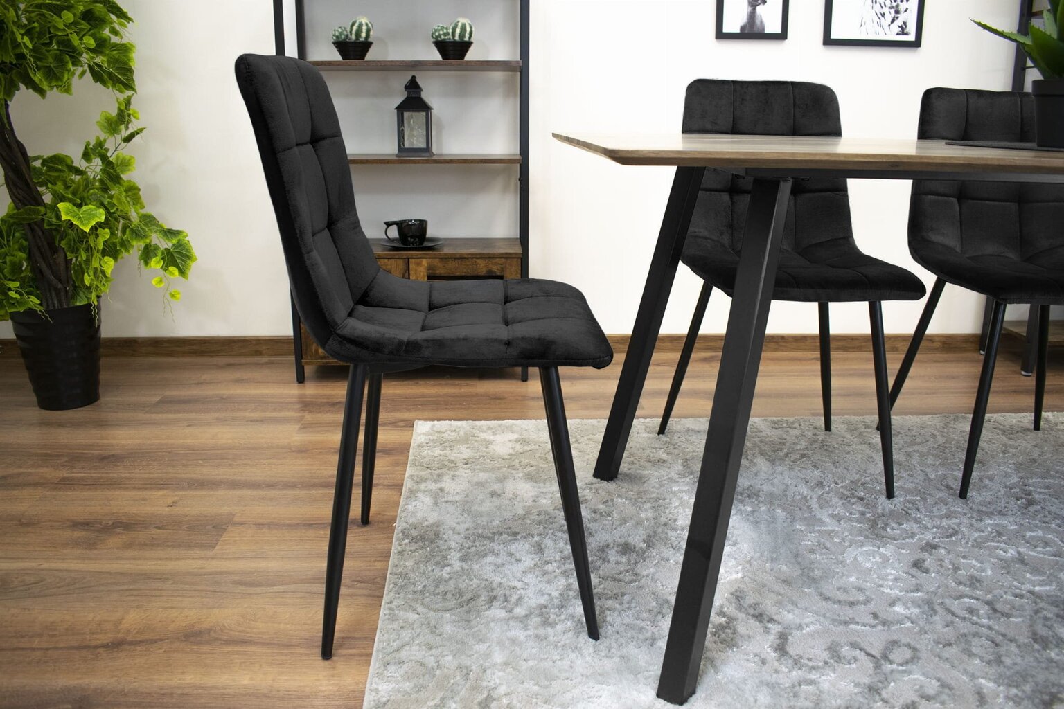 4-tuolisetti Sara, musta hinta ja tiedot | Ruokapöydän tuolit | hobbyhall.fi