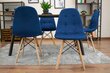 Dumo 4 tuolin setti, sininen hinta ja tiedot | Ruokapöydän tuolit | hobbyhall.fi