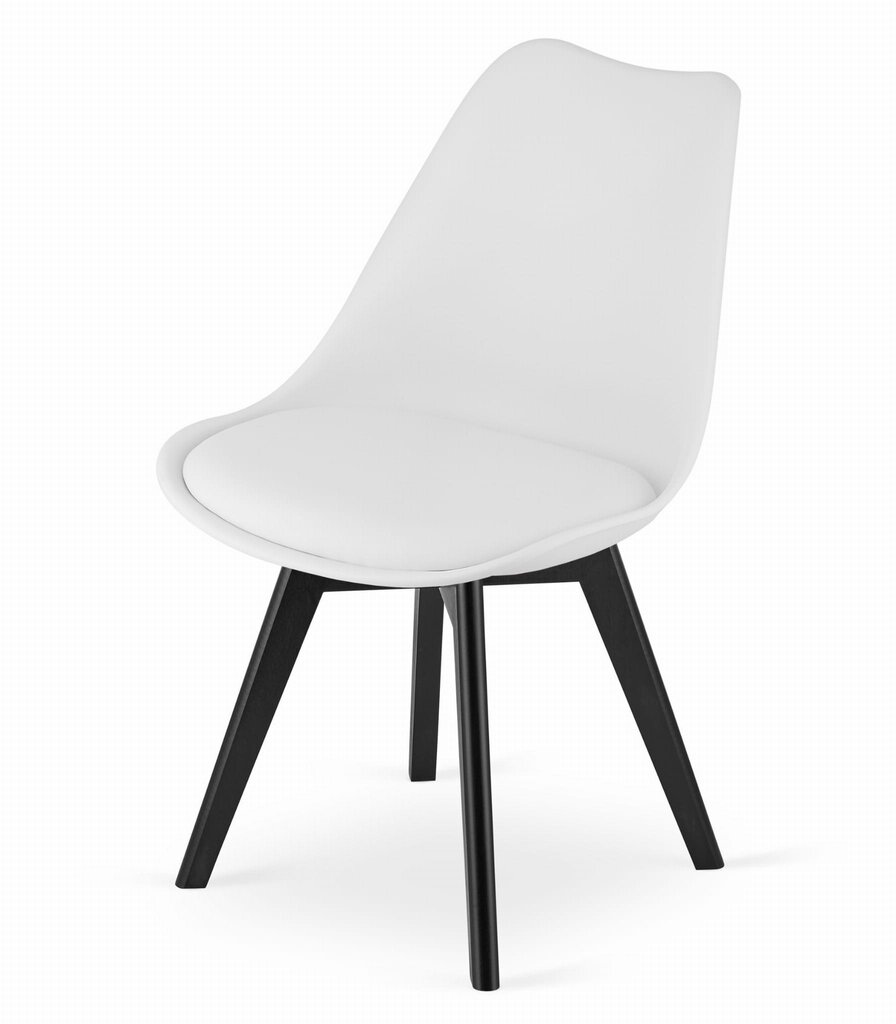 4-osainen tuolisarja K330, valkoinen/musta hinta ja tiedot | Ruokapöydän tuolit | hobbyhall.fi