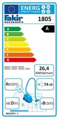 Fakir 1805 -pölynimuri, 700 W, musta hinta ja tiedot | Fakir Kodinkoneet ja kodinelektroniikka | hobbyhall.fi