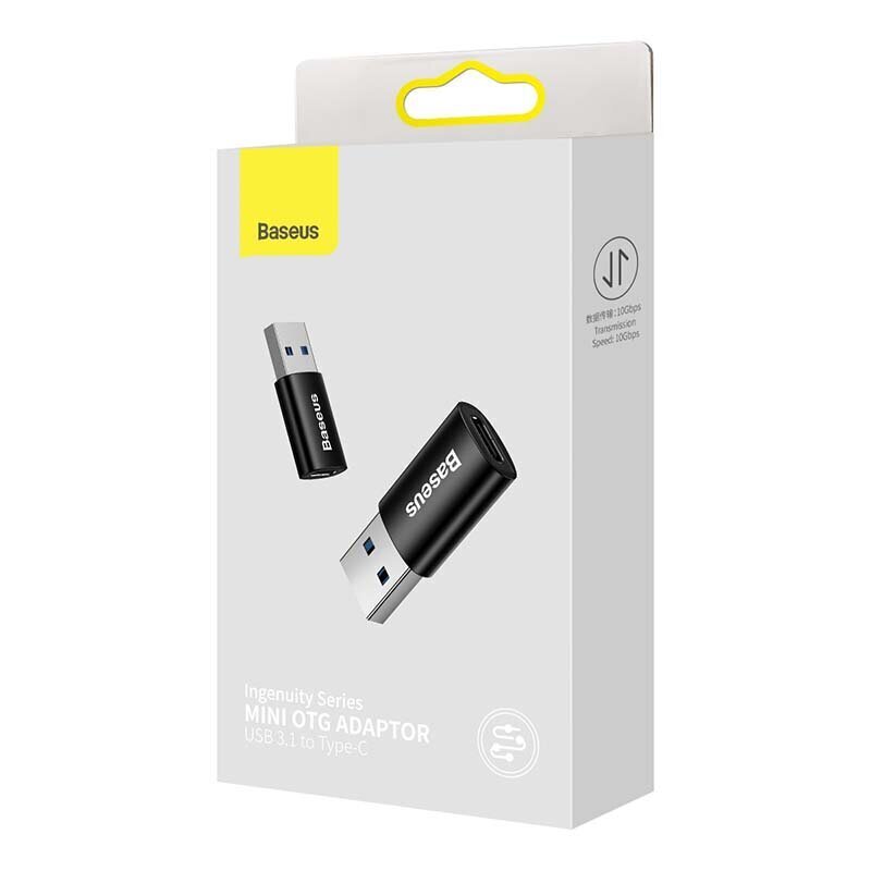 Baseus Ingenuity USB-A to USB-C adapter OTG (black) hinta ja tiedot | Adapterit | hobbyhall.fi