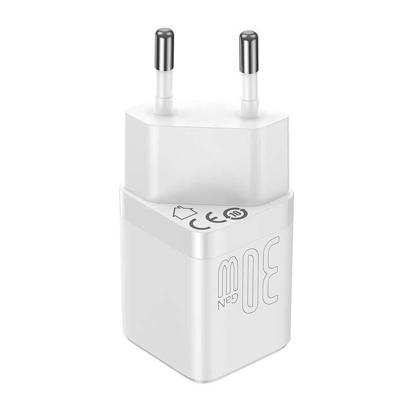 Baseus GAN3 Fast Charger 1C 30W (white) hinta ja tiedot | Puhelimen laturit | hobbyhall.fi