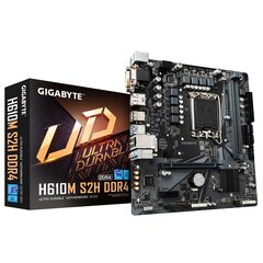 Emolevy Gigabyte H610M S2H DDR4 LGA1700 hinta ja tiedot | Emolevyt | hobbyhall.fi