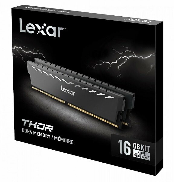 Lexar THOR, 16GB (2x8GB), DDR4, 3200MHz (LD4BU016G-R3200GDXG) hinta ja tiedot | Muisti (RAM) | hobbyhall.fi