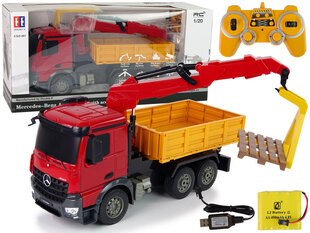 Kauko-ohjattava Mercedes Arocs nosturiauto HDS R/C auto + kauko-ohjain R/C USB hinta ja tiedot | Poikien lelut | hobbyhall.fi