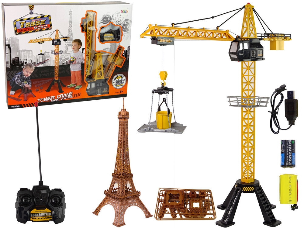 Nosturi kauko-ohjaimella R/C, Eiffel-torni, 90 cm hinta ja tiedot | Poikien lelut | hobbyhall.fi