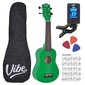 Sopraano ukulelesetti VIBE UK21, vihreä hinta ja tiedot | Kitarat | hobbyhall.fi