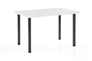 Ruokapöytä Modex 120x60 cm, valkoinen/musta hinta ja tiedot | Ruokapöydät | hobbyhall.fi