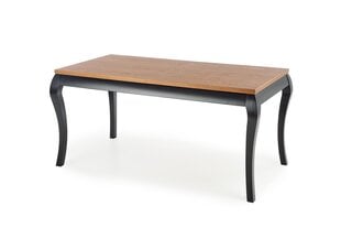 Jatkettava pöytä Halmar Windsor, ruskea/musta. hinta ja tiedot | Ruokapöydät | hobbyhall.fi