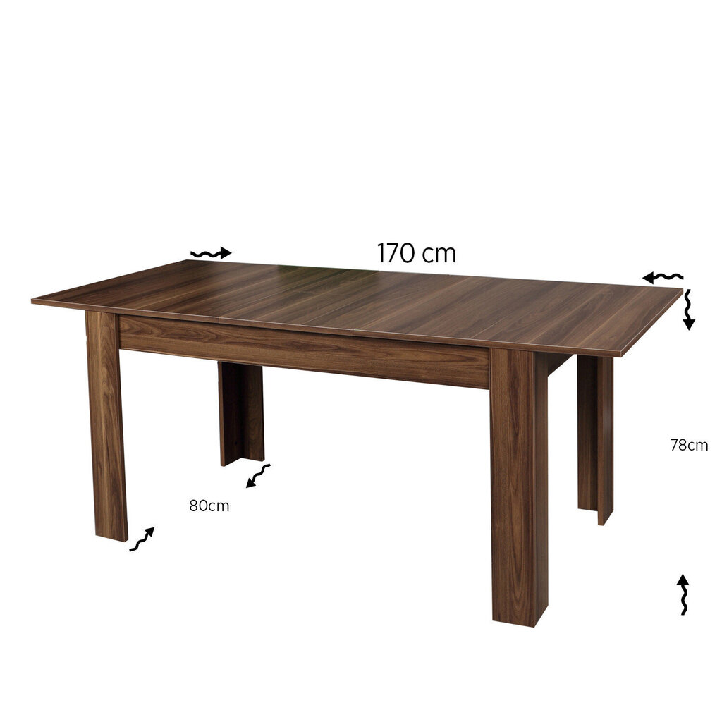Ruokapöytä Kalune Design Oblo, ruskea hinta ja tiedot | Ruokapöydät | hobbyhall.fi