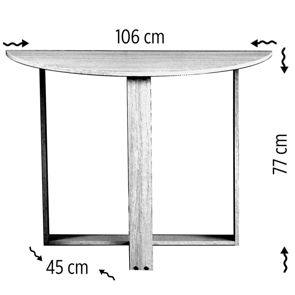 Pöytä Kalune Design Middle, valkoinen hinta ja tiedot | Ruokapöydät | hobbyhall.fi