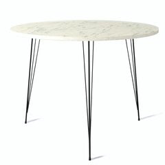 Pöytä Kalune Design Sandalf, valkoinen/musta hinta ja tiedot | Ruokapöydät | hobbyhall.fi