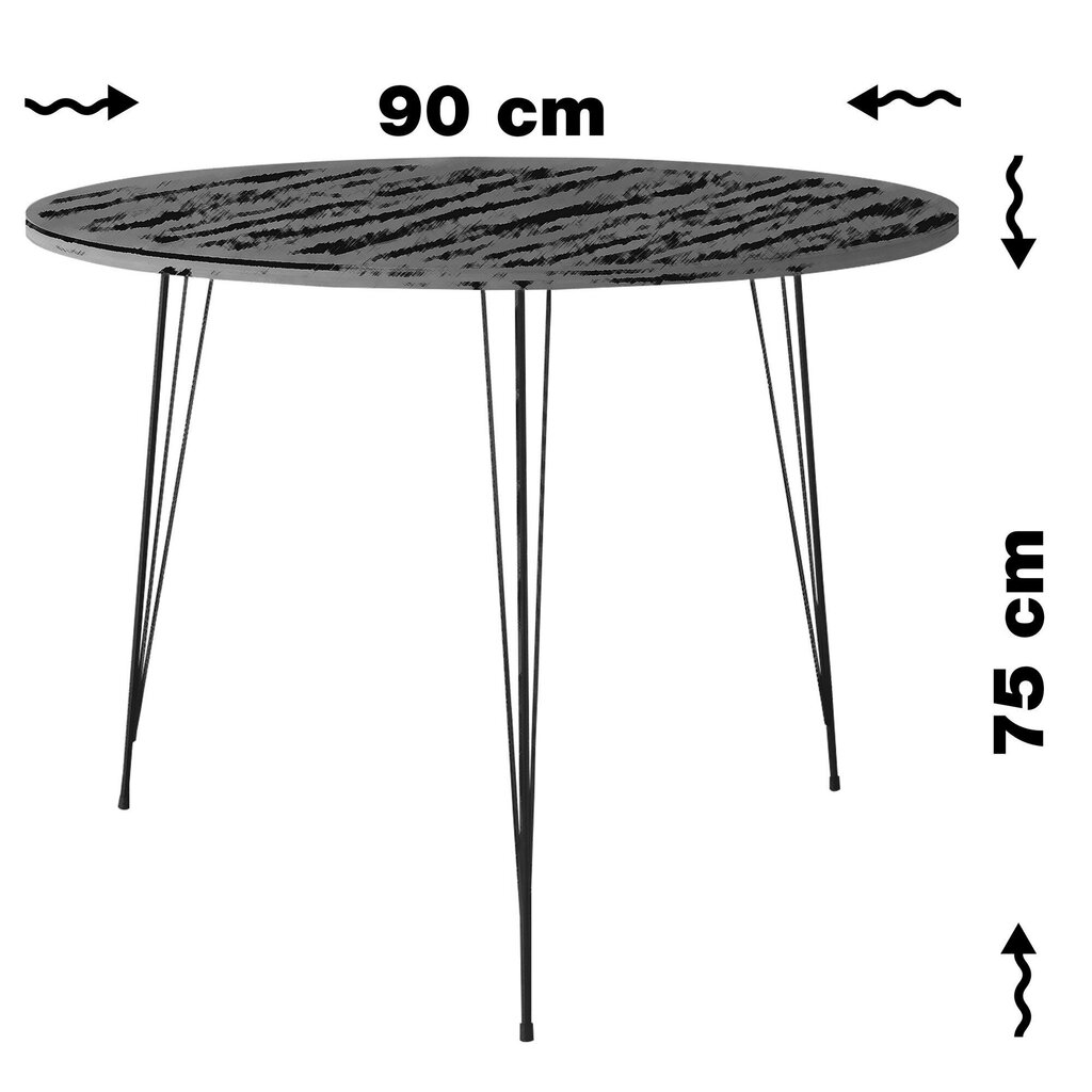 Pöytä Kalune Design Sandalf, musta hinta ja tiedot | Ruokapöydät | hobbyhall.fi