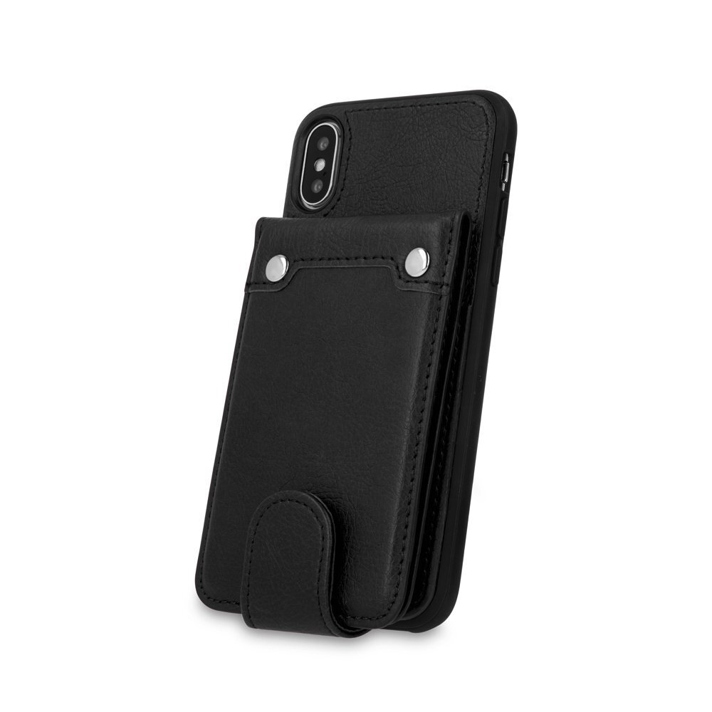 Mocco Smart Wallet Eco Leather Case - Card Holder For Apple iPhone 7 / iPhone 8 Black hinta ja tiedot | Puhelimen kuoret ja kotelot | hobbyhall.fi