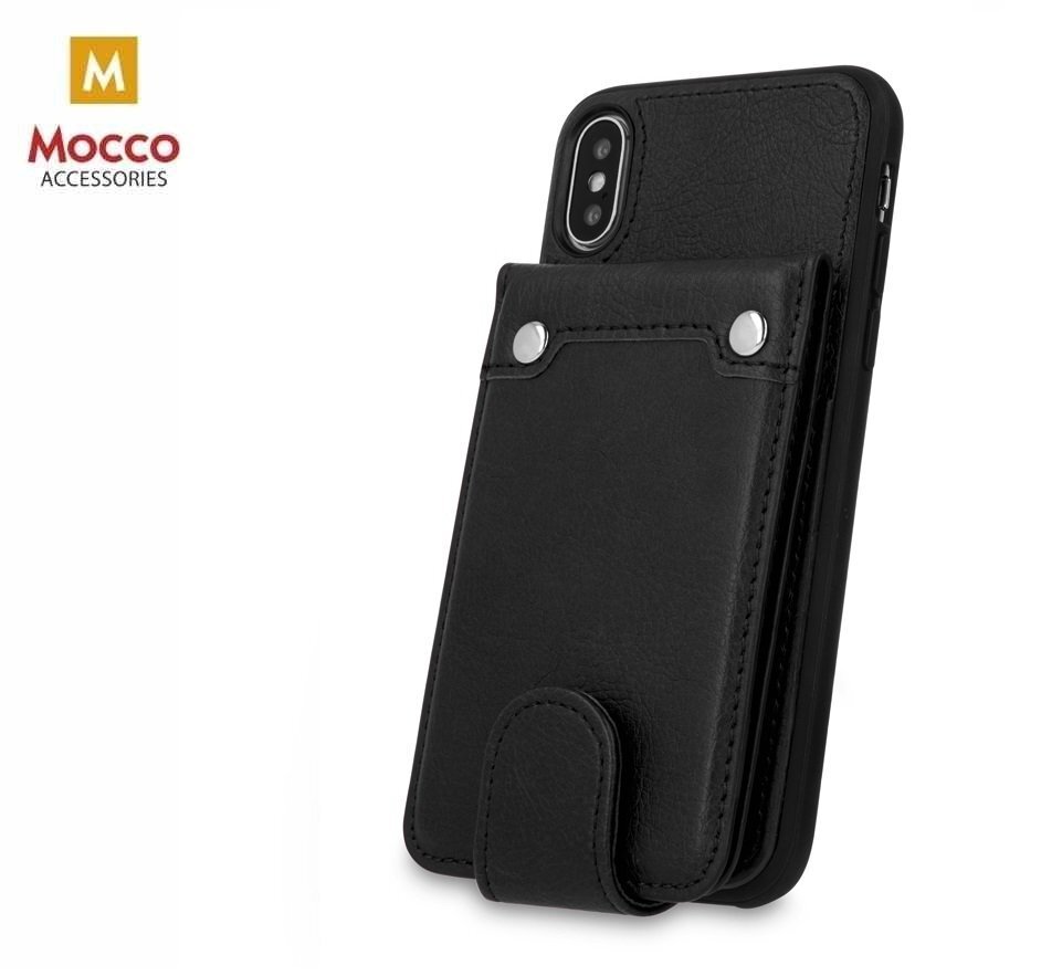 Mocco Smart Wallet Eco Leather Case - Card Holder For Apple iPhone 7 / iPhone 8 Black hinta ja tiedot | Puhelimen kuoret ja kotelot | hobbyhall.fi