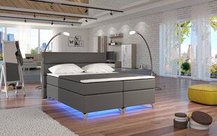 Sänky Amadeo LED-valolla 160x200 cm, harmaa hinta ja tiedot | Sängyt | hobbyhall.fi