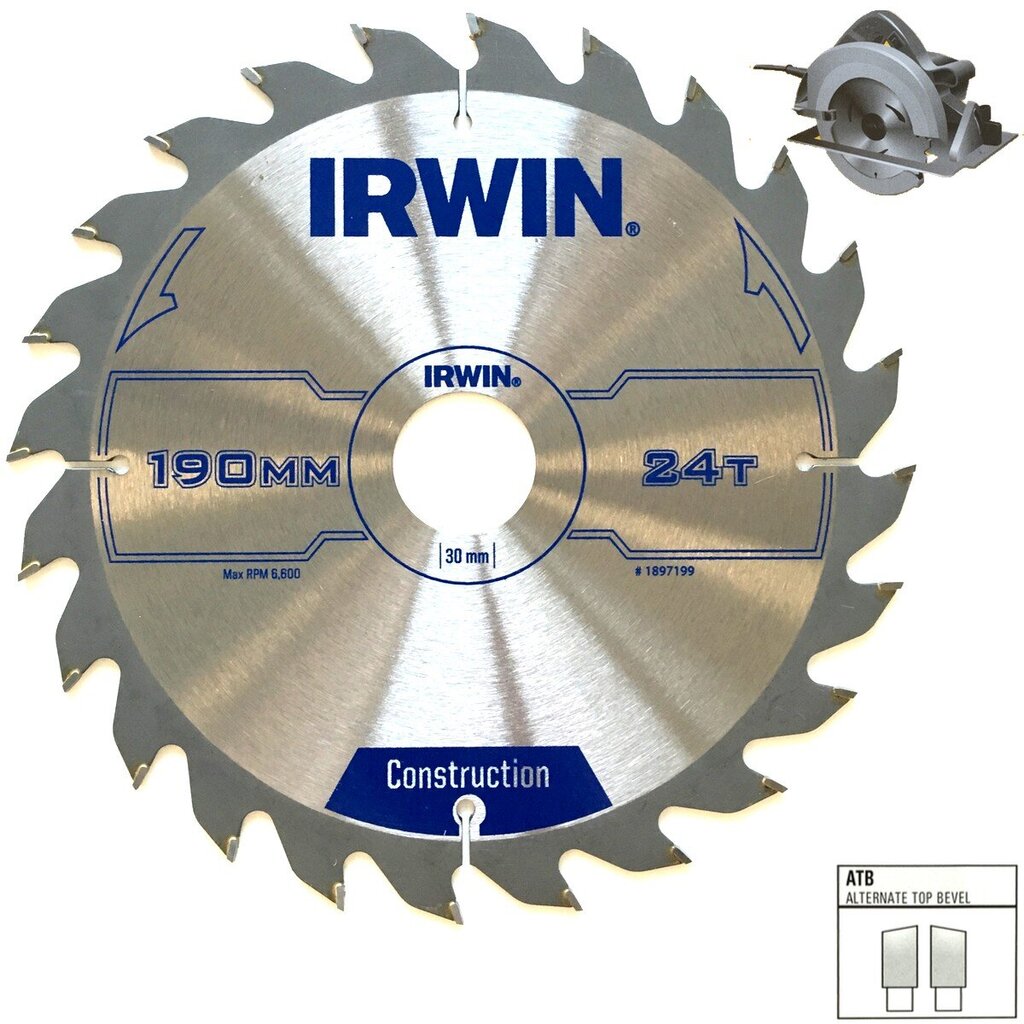 Katkaisulaikka Irwin 210x30 (20,16) X40t 2,5 mm ATB hinta ja tiedot | Käsityökalut | hobbyhall.fi